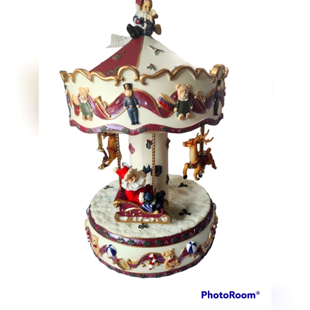 CARLTON CARDS Carousel Music Box Collectible w/ Box